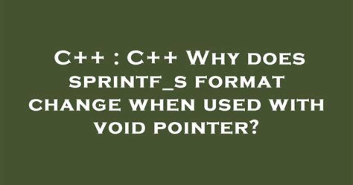 Why Is It Called Sprintf