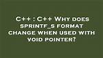 Why Is It Called Sprintf