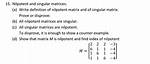 Why Is Nilpotent Singular?