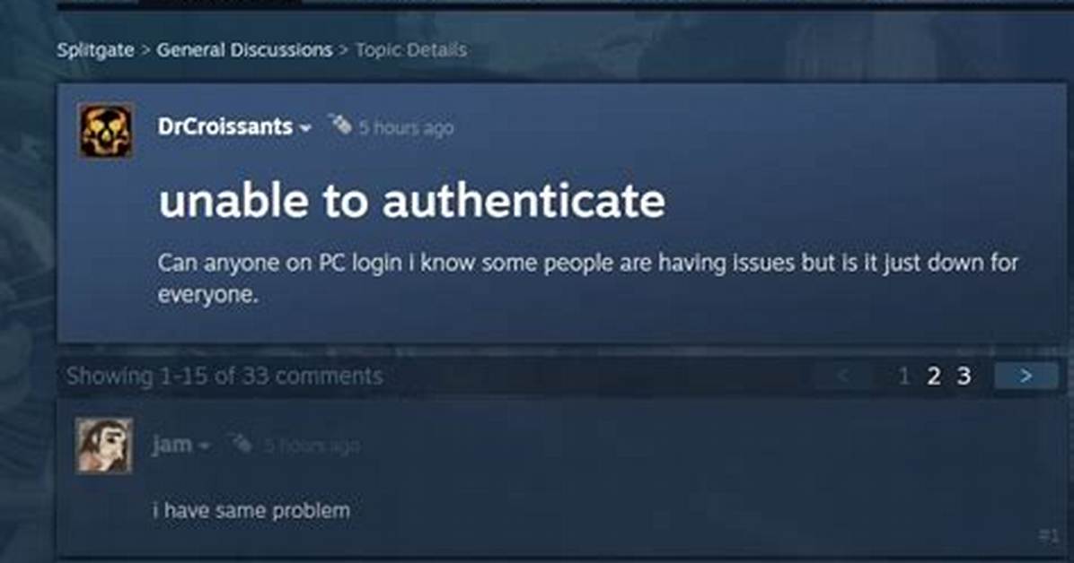Why Is Splitgate Unable to Authenticate?
