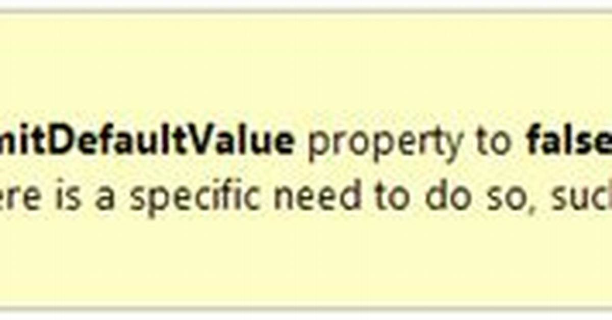 Why Is Using [Datamember(Emitdefaultvalue = False)] Not Recommended?