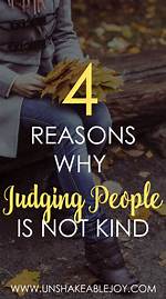 Why Judging Is Wrong?