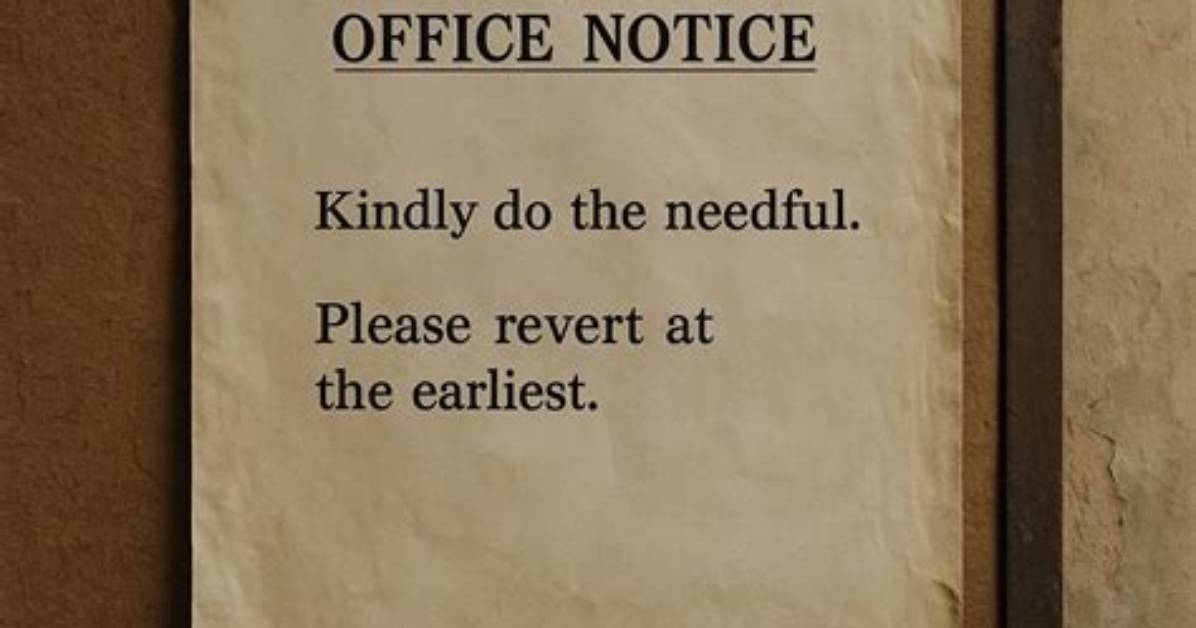 Why Please Do the Needful?