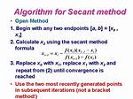 Why Secant Method Is Open Method?