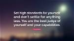Why Set High Standards?