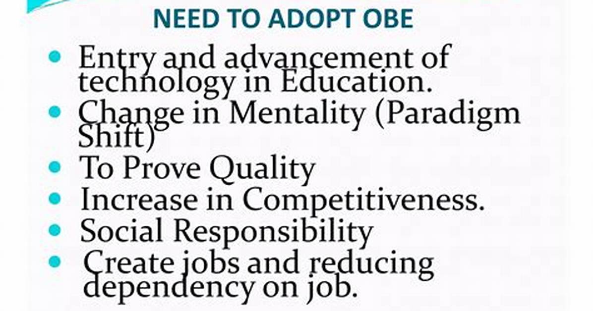 Why Shift to Obe?