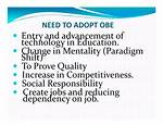 Why Shift to Obe?