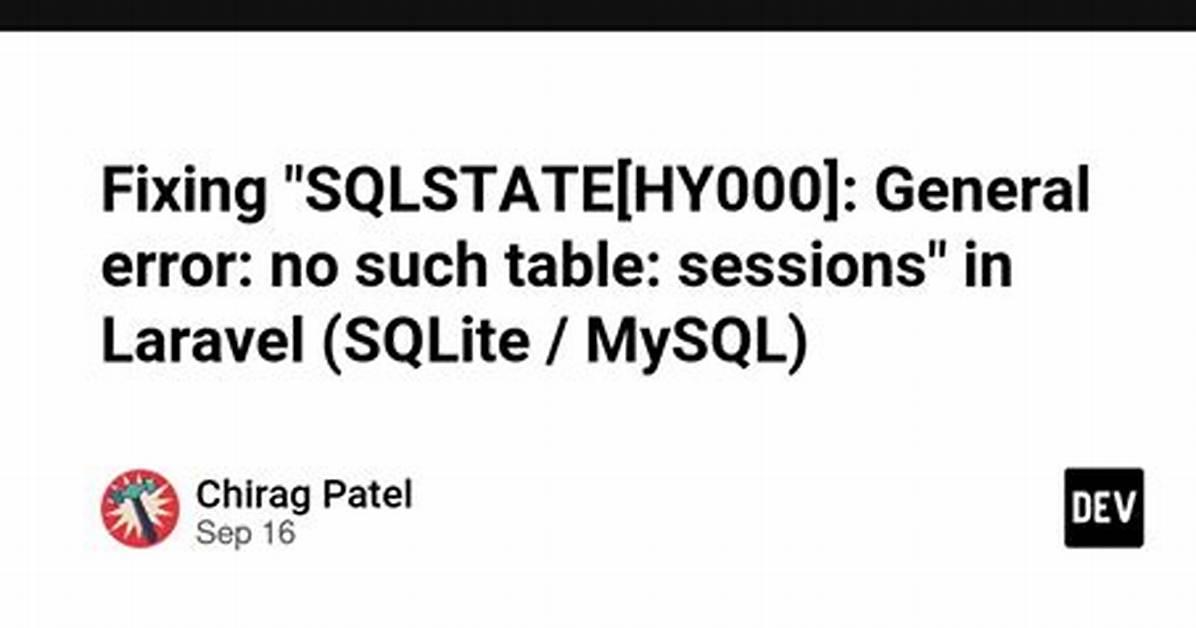 Why Sqlstate[Hy000]: General Error?