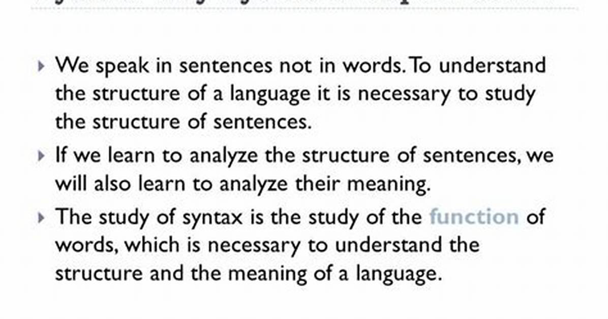Why Syntax Is Important?