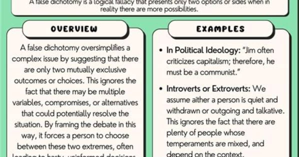 Why Use False Dichotomy?