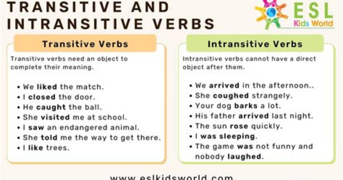 Why Use Intransitive Verb?