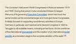Why Was Comintern Created?