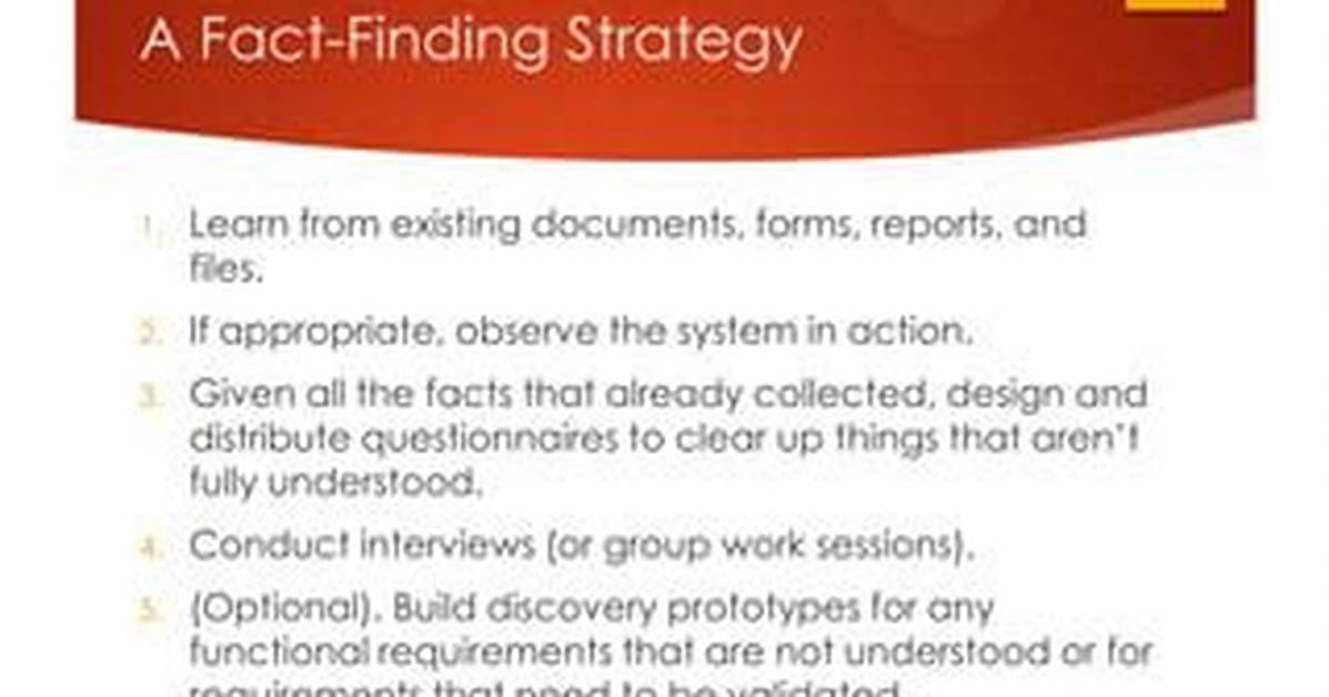 Why We Use Fact Finding Methods?