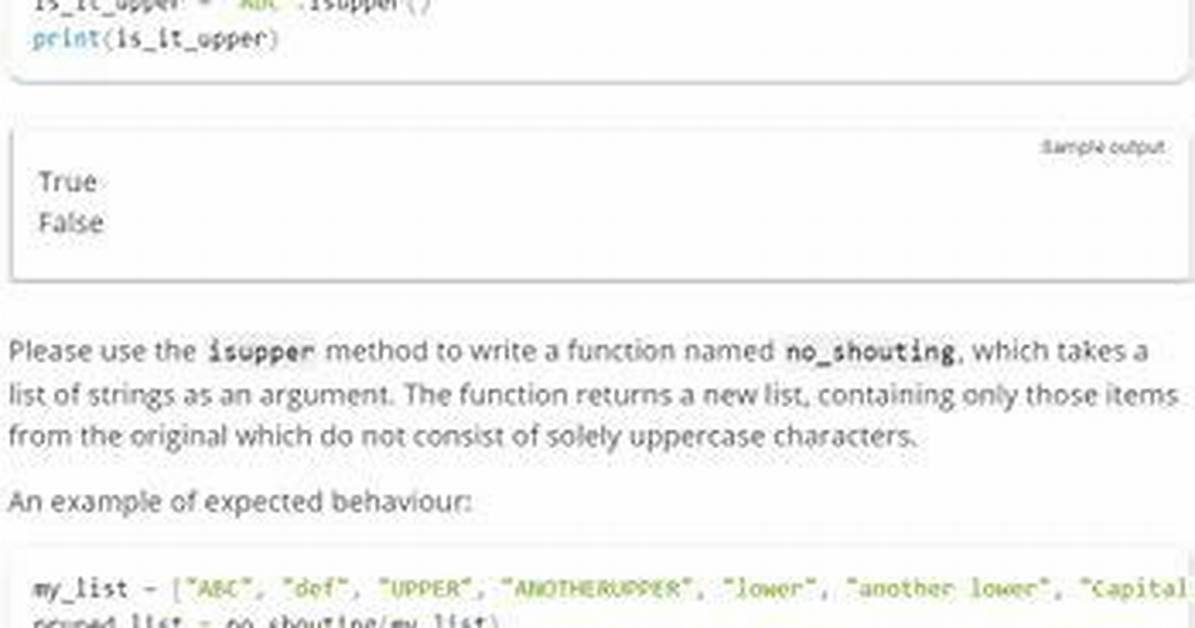Why We Use Isupper?
