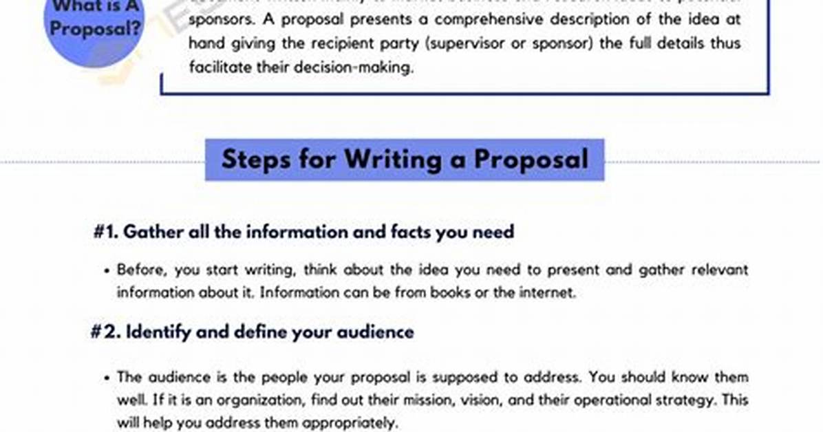 Why Write a Proposal?