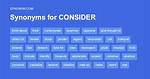 Will Be Considering Synonyms?