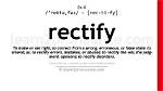 Will Be Rectify or Rectified?