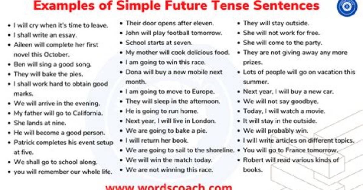 Will Future Sentences Examples?