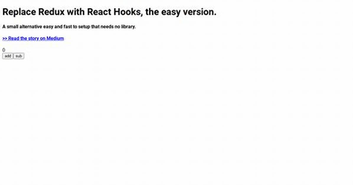 Will Hooks Replace Redux?