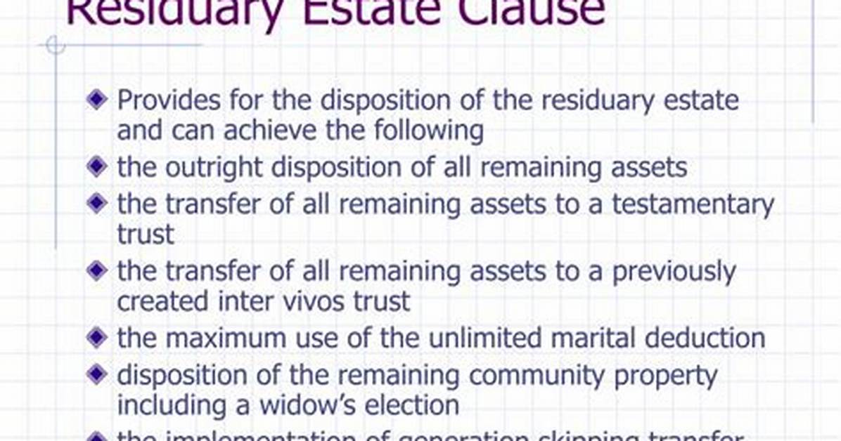 Will Residuary Clause Sample?