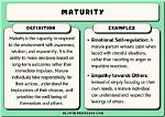 Will You Define Maturity?