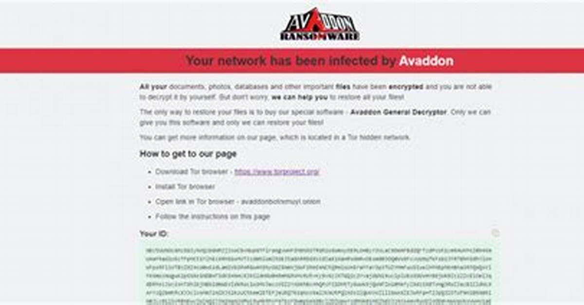 Win32/Filecoder. Avaddon. E