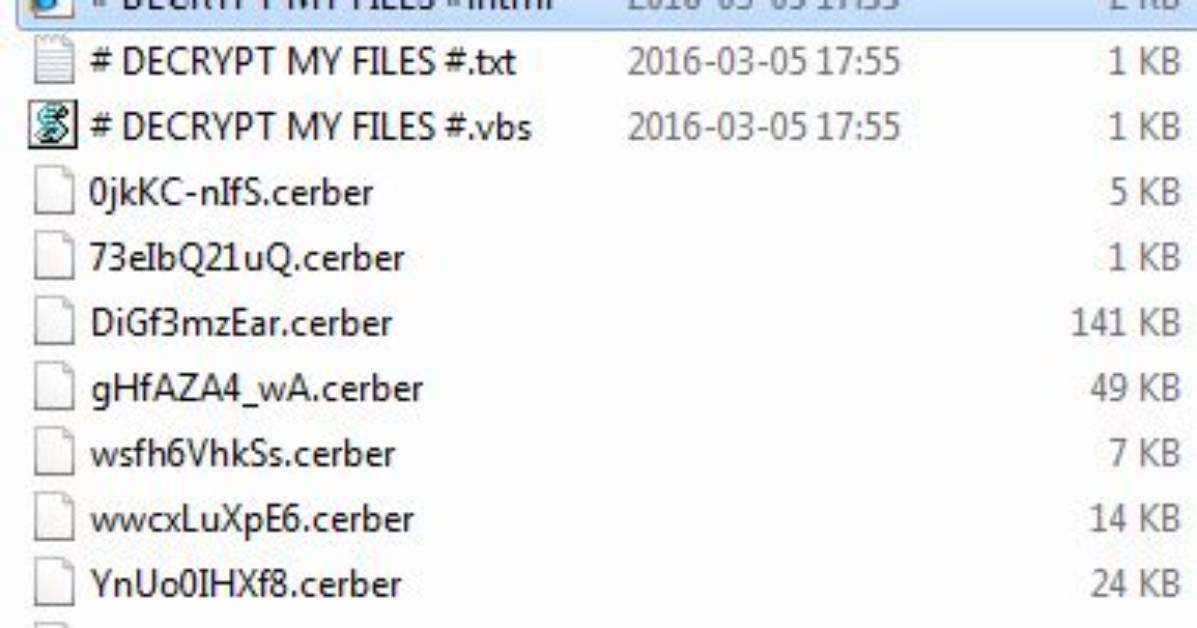 Win32/Filecoder. Cerber. V