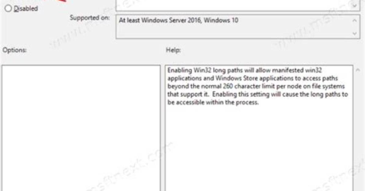 Windows 7 Long Path Missing Enable Option