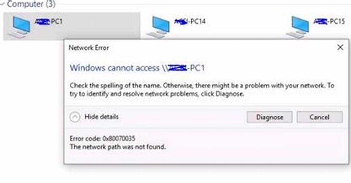 Windows Cannot Access \\[Other Computer] Error Code 0X80004005