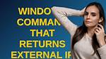 Windows Command That Returns External Ip
