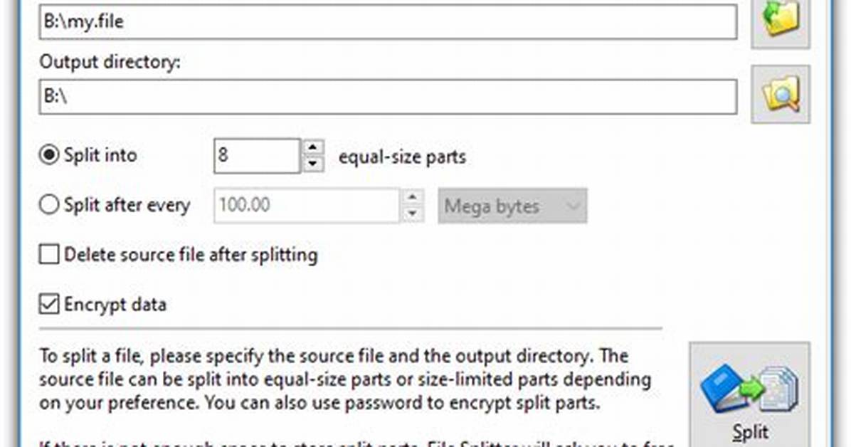 Windows Command to Split a Binary File