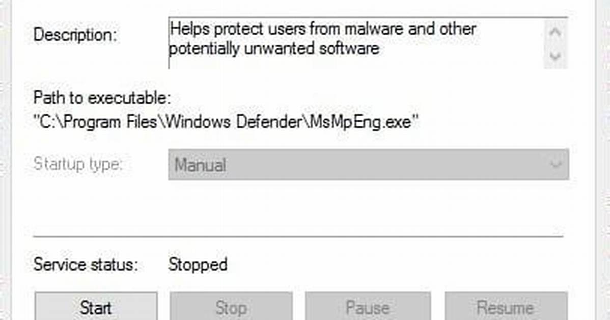 Windows Defender Application Failed to Initialize