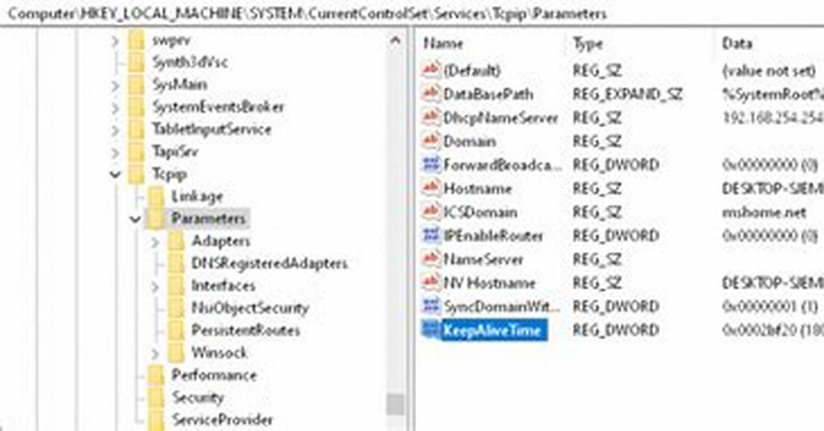 Windows Tcp Timeout
