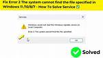 "Windowserror: [Error 2] the System Cannot Find the File Specified" Is Not Resolving