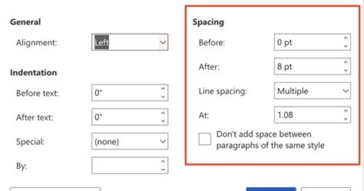 Word Adding Extra Blank Space Between Paragraphs