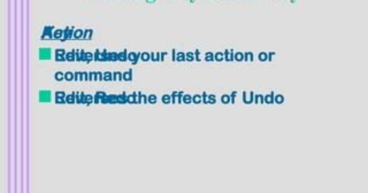 Word-Processing Command That Reverses Your Last Action