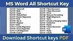 Word Processor Shortcut