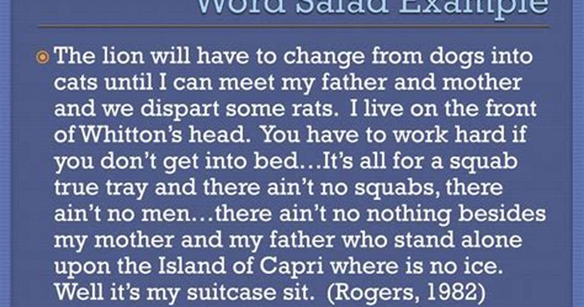 Word Salad Example