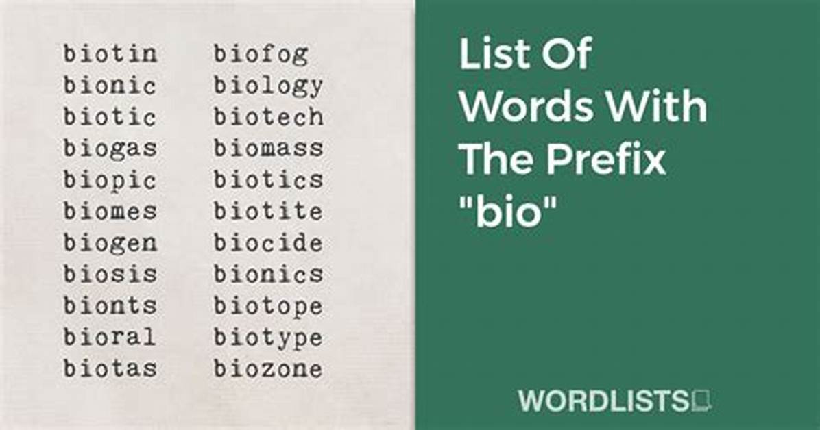 Words with Bio