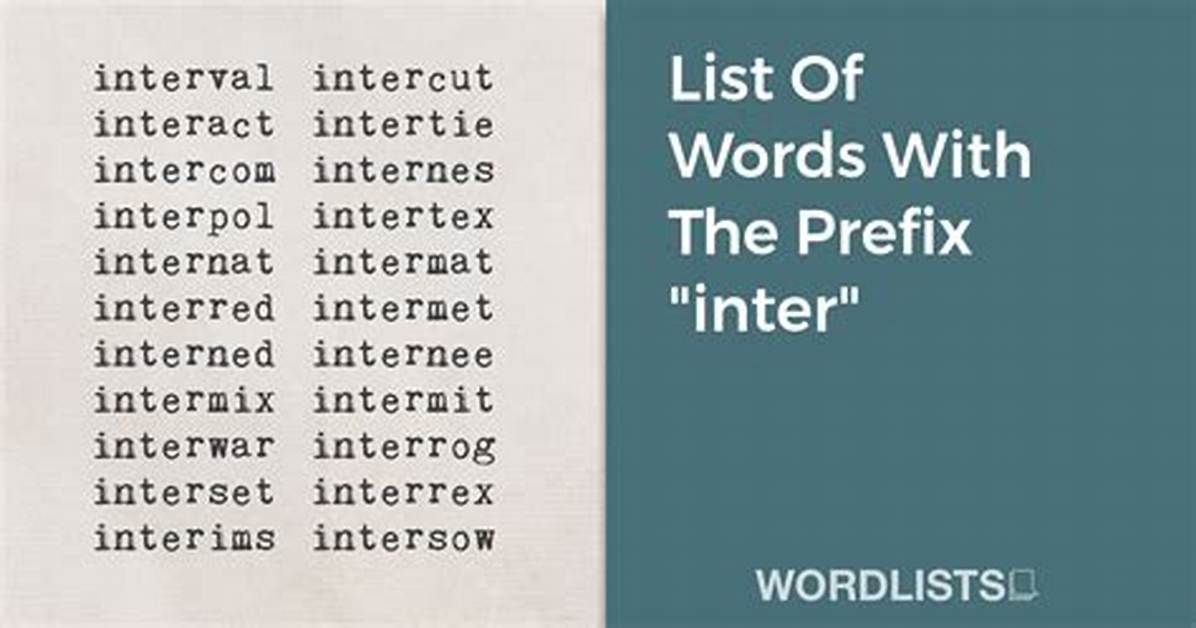 Words with Inter