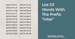 Words with Inter