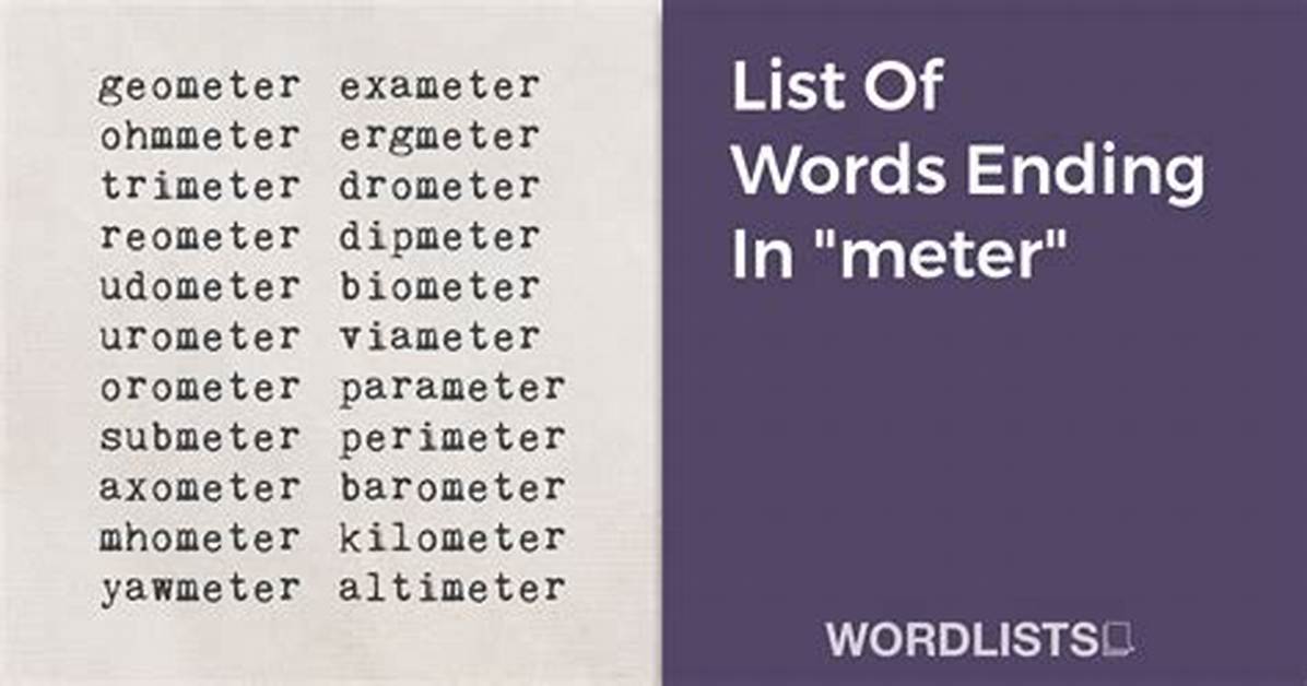 Words with Meter