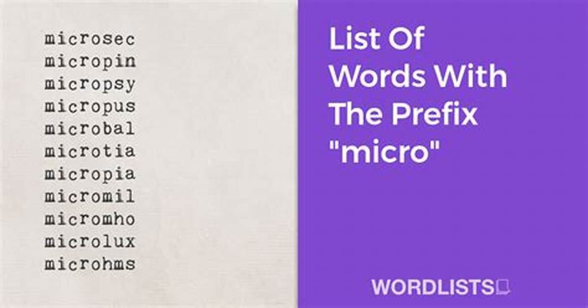 Words with Micro