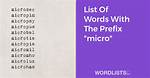 Words with Micro