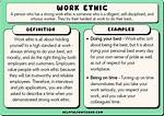 Work Ethic Meaning
