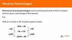 Working out a Reverse Formula