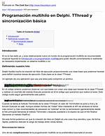 Working with Delphi Tthread