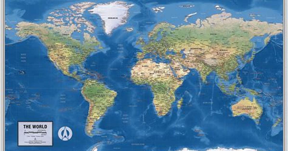 World Map Accurate Scale