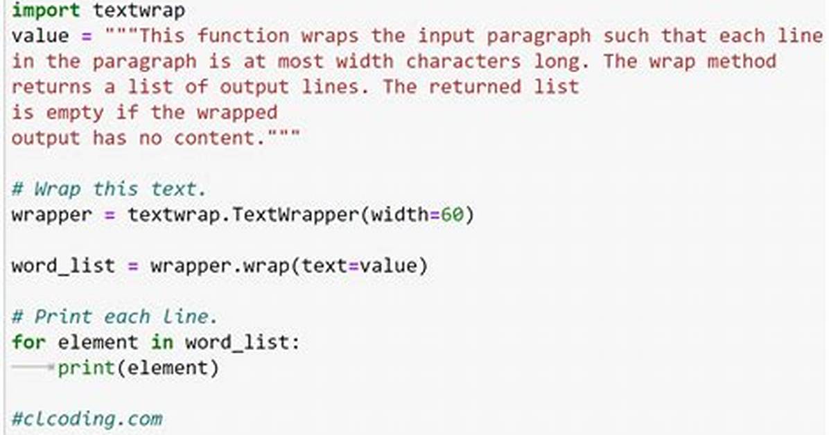 Wrap Text in Python Idle