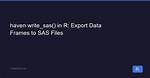 Write Data Frames in Environment into Separate Csv Files